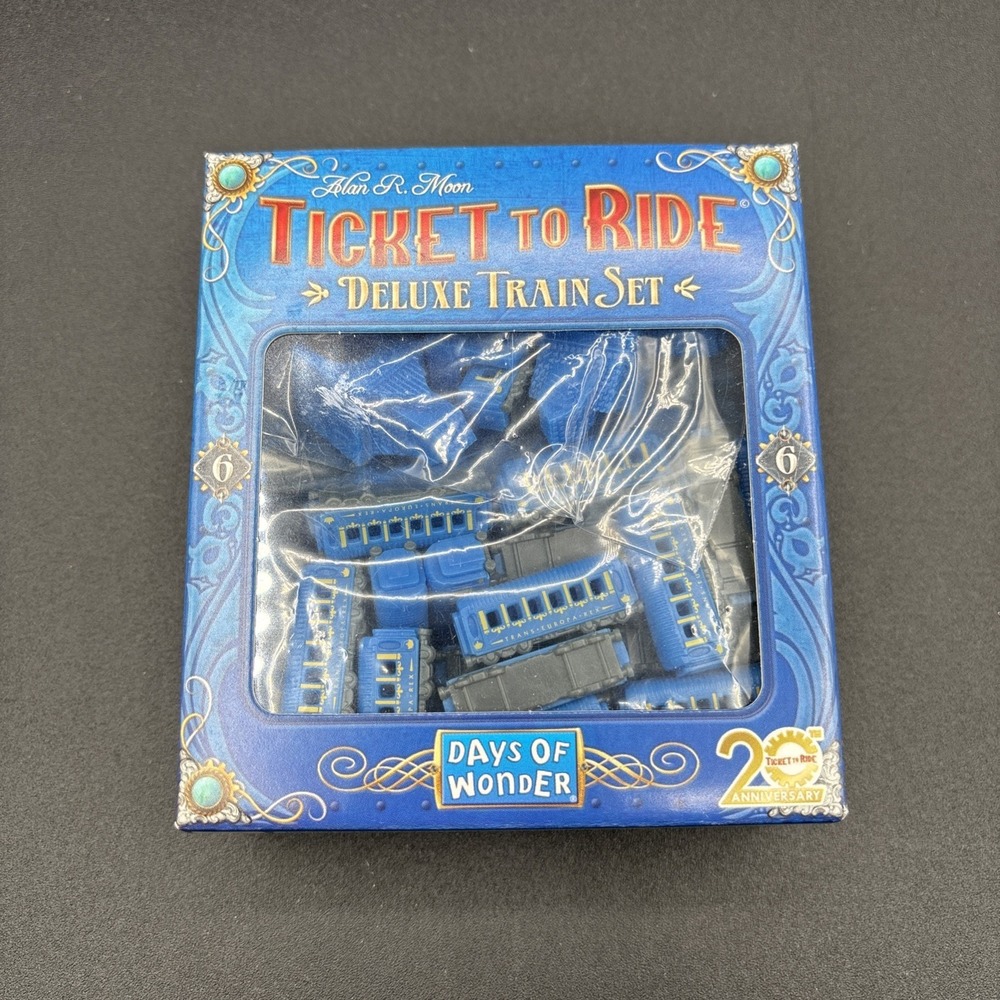 New Sealed Ticket to Ride Blue 20th Anniversary Deluxe Train Set